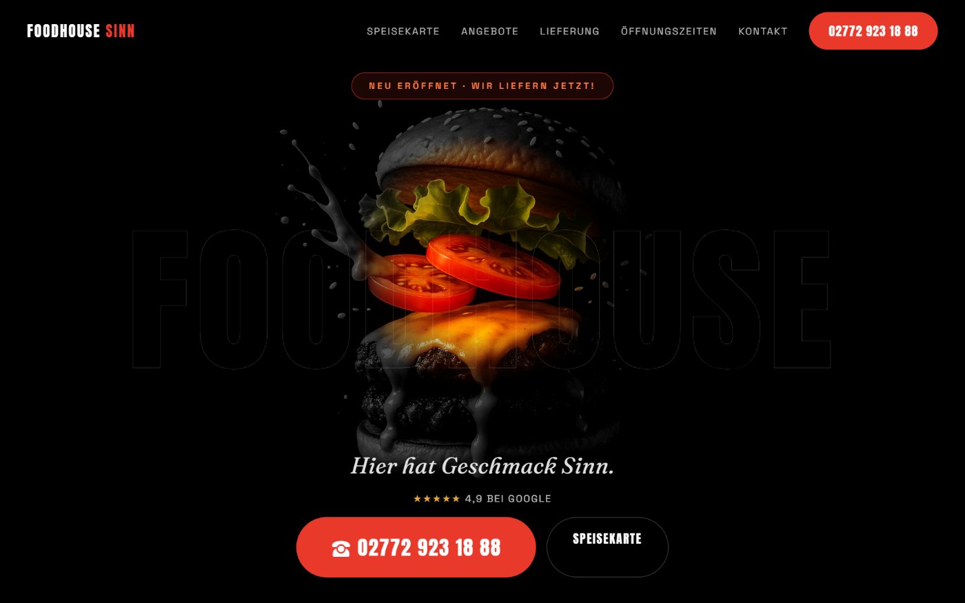 Foodhouse Sinn Website