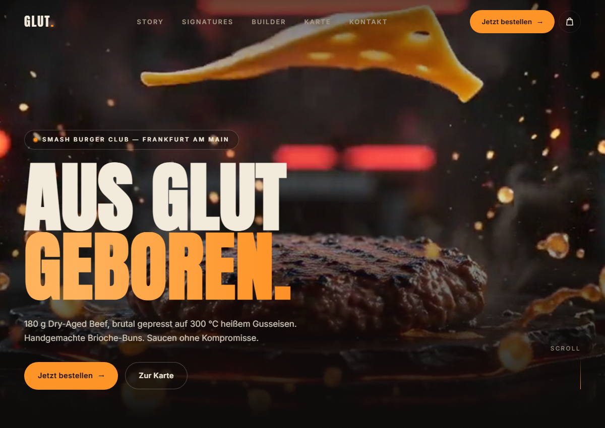 GLUT Smash Burger Club Frankfurt — Website